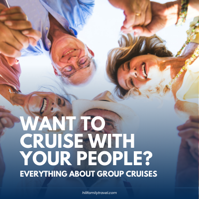 group of friends laughing together on a cruise vacation planning a group cruise trip